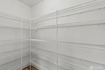 Spacious Walk-In Pantry