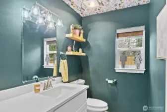 Powder room downstairs off of kitchen