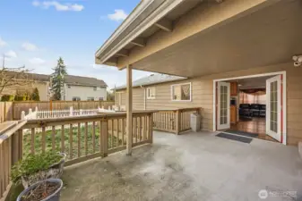 French doors leading to the back patio