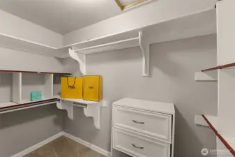 Primary walk in closet