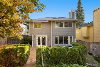 Fully fenced, private backyard