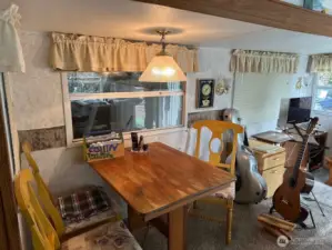 Dining area shows how big this slideout is