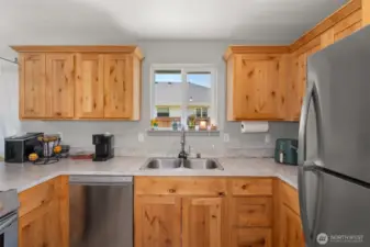 Stainless steel appliances.