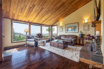 Living, dining, kitchen. View of Bay and city from every room.