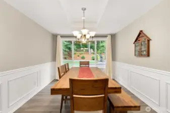 Formal dining room, separate from living spaces.