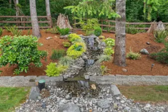 Professionally installed waterfall with brand new pump