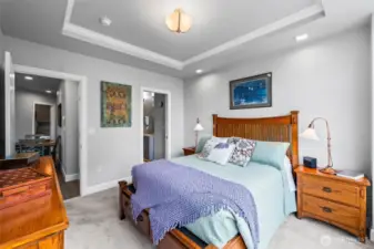 Plenty of space for all your furniture in the primary bedroom.