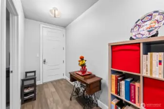 Entry hall. The 2nd bedroom door is to the left of this photo