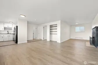 Unit 2 - 2 beds, 1 bath. Newer LVP flooring, paint, light fixtures, and appliances.