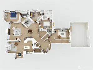 The Main House Floor Plan that exemplifies the ease of One-Level Living!