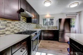 Recently upgraded kitchen with quartz countertops