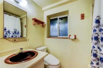Lower-level full bathroom