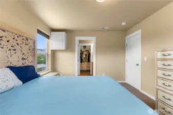 Master suite with walk-in closet and spacious bathroom