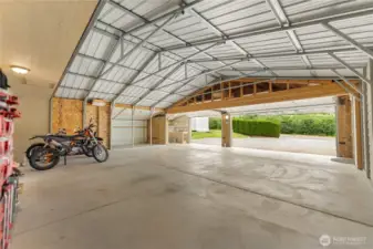 3 car Garage with storage areas
