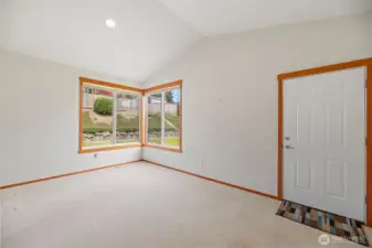 Office on the main floor with door to outside