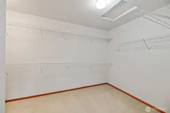 Large primary walk in closet