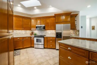 Beautiful cabinets and granite counters.