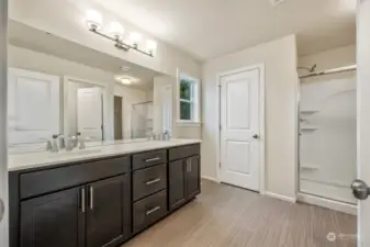 Primary Bath-Disclaimer:  Photos are from another Rose floor plan in previous community, finishes, upgrades, and features will vary.