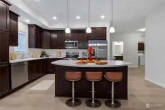 Kitchen with island seating