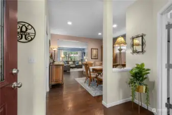 entryway - engineered hardwoods throughout open main floor