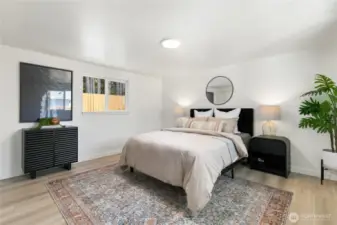 Spacious primary suite