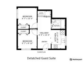 Detached guest suite floor plan