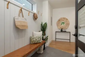 The flexible layout lives large, with two spacious bedrooms on the entry level that share a stylish Jack-and-Jill full bath—ideal for guests, roommates, or a home office setup.