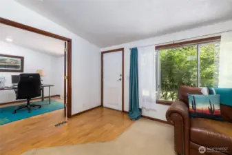 front door leads to open-concept "great-room"