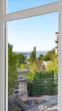 Partial lake views from each window