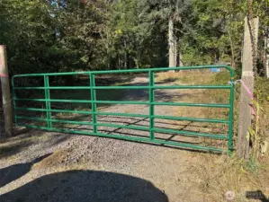 Entry gate off Mineral Hill Rd
