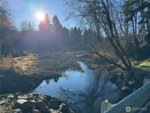 Creek under bridge towards Lake