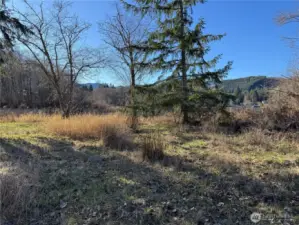 Level areas by the creek and Mineral Lake