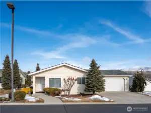 oversized double garage, no steps into home