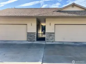 Double garages with breezeway
