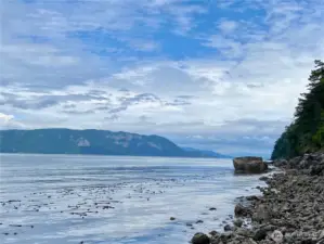 Gorgeous stretch of private beach along Rosario Strait.