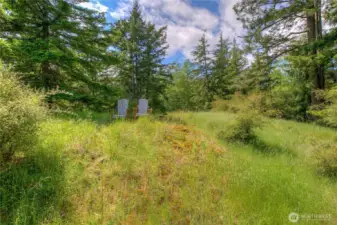 Lot slopes slightly to the east. Follow trails through the woods of what feels like your own 292 acre park! This hidden spot away from the roads is teeming with wildlife. Kick back and listen to the birds and sounds of the forests.