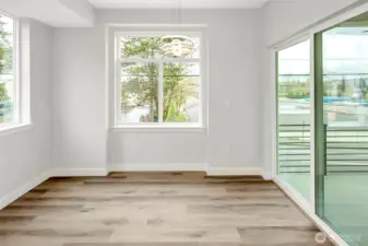 Dining room with access to private deck