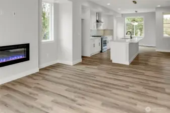 Electric fireplace included standard