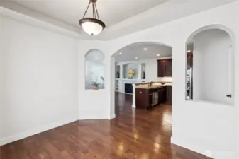 dinning room looking out to kitchen