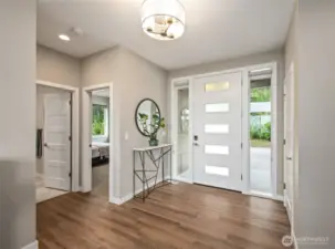 Entryway with coat closet
