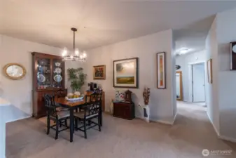 Spacious dining area designed for entertaining, perfectly positioned next to the kitchen for effortless hosting and everyday convenience.