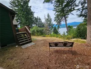 The private side yard area off the master suite
