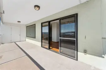 Expansive deck, among the largest in the complex, ideal for entertaining.