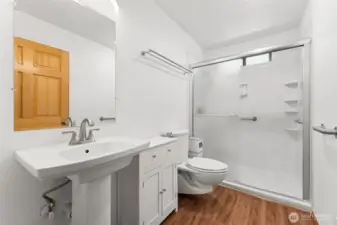 Recently updated main bathroom.