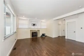 Spacious great room with gas fireplace—perfect for cozy evenings.