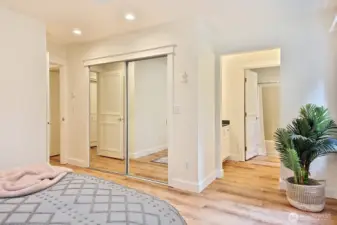 Standard sized closet.
