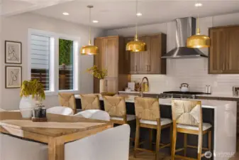 Open kitchen concept