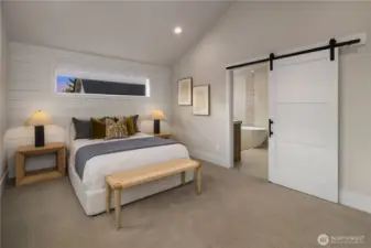Primary with vaulted ceilings