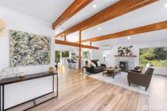 Little entry point with a spacious coat closet around the corner to the left.