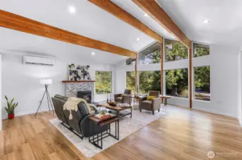 Spacious living room area.